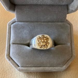 14K Gold The Great Seal of the United States on Sterling Silver Signet